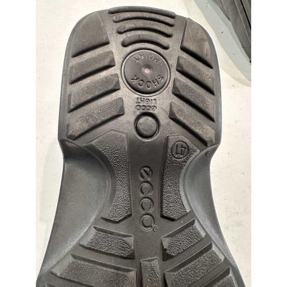 ECCO Light Shock‎ Point Men's Leather Black Lace Up Shoes  size US 8 EU 41 - Picture 10 of 12